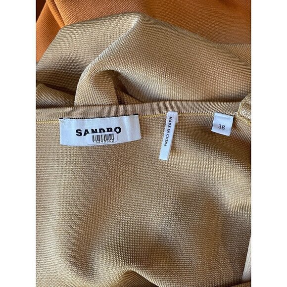 Sandro Aja Dress Orange Womens Size FR 38 US - Picture 13 of 16